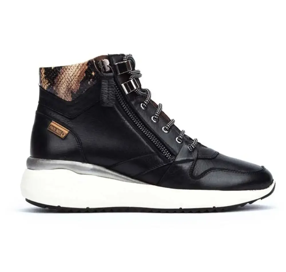 Pikolinos Sella W6Z-8895 Leather Wedge Sneaker Booties EU Size 38US Women's 7.5